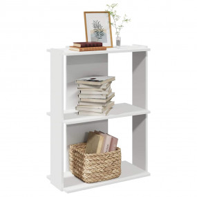 Bookcase White Engineered Wood 23.6x11.8x31.5 in Bookca...