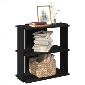 Bookcase Black Engineered wood Small Bookcase Rectangul...