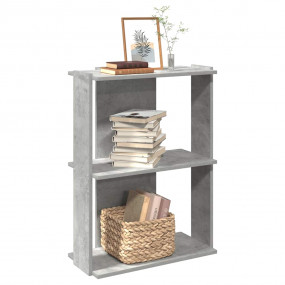 Bookcase Concrete Grey Engineered Wood 23.6 x 11.8 x 31...