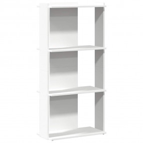Bookcase White Engineered Wood Medium Bookcase Rectangu...