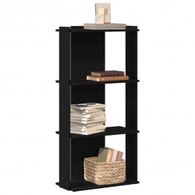 Bookcase Black Engineered wood Medium Bookcase Rectangu...