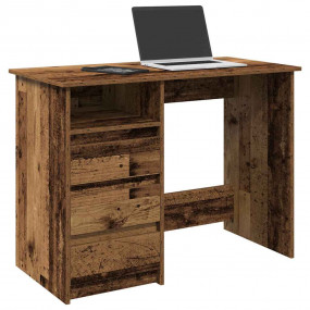 Desk Old Wood Engineered Wood Large Desk Rectangular