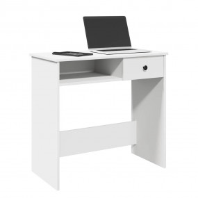 Desk White Engineered wood Medium Computer Desk Rectang...