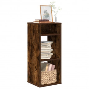 Book Cabinet Smoked Oak Engineered Wood Book Cabinet Re...