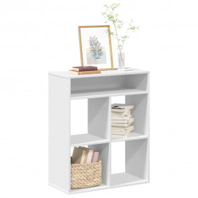 Book Cabinet White Engineered Wood 26 x 12 x 31.5 in Bo...