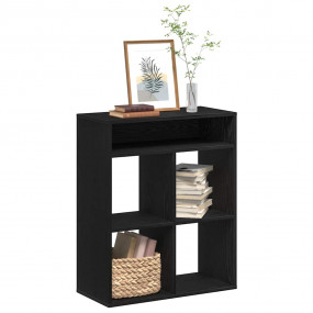 Book Cabinet Black Engineered Wood Medium Book Cabinet
