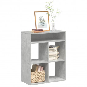 Book Cabinet Concrete Grey Engineered Wood 26.0 x 12.2 ...