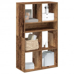 Book Cabinet Old Wood Engineered Wood Tall Book Cabinet