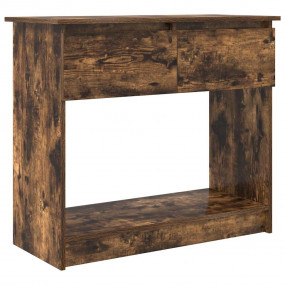 Console Table Smoked Oak Engineered Wood Medium Console...