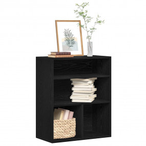 Book Cabinet Black Engineered Wood Medium Book Cabinet