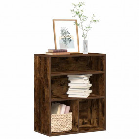 Book Cabinet Smoked Oak Engineered Wood Medium Book Cab...