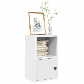 Bookcase White Engineered wood Small Adjustable Armrest...