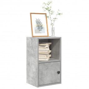 Bookcase Concrete Grey Engineered Wood Small Bookcase