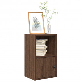 Bookcase Brown Oak Engineered Wood 12.2 x 9.4 x 20.5 in...