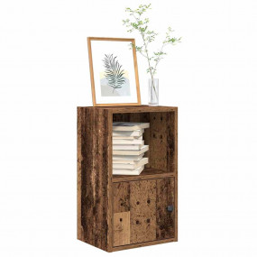 Bookcase Old wood Engineered wood 12.2x9.4x20.5 in Book...