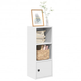 Bookcase White Engineered Wood 12.2x9.4x30.3 in Bookcas...