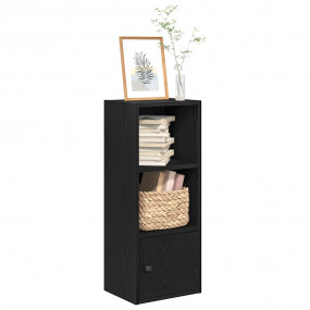 Bookcase Black Oak Engineered Wood Medium Bookcase Rect...