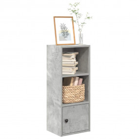 Bookcase Concrete Gray Engineered Wood Medium Bookcase
