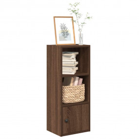 Bookcase Brown Oak Engineered Wood Standard Bookcase