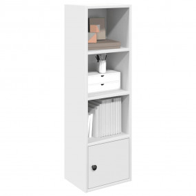 Bookcase White Engineered wood 40.2 x 12.2 x 9.4 in Boo...