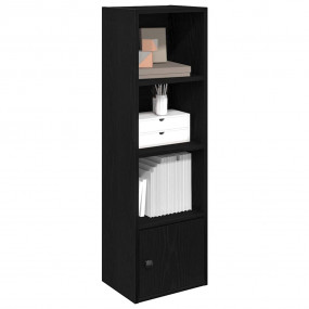 Bookcase Black Oak Engineered wood Compact Bookcase Rec...