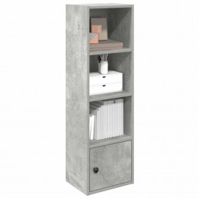 Bookcase Concrete Grey Engineered Wood Bookcase Rectang...