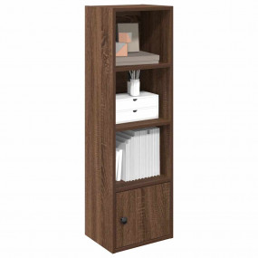 Bookcase Brown oak Engineered wood Compact Bookcase Rec...