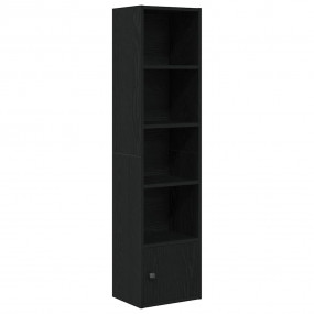 Bookcase Black Oak Engineered Wood Medium Bookcase Rect...