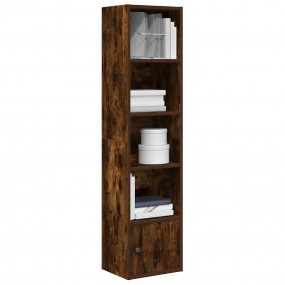 Bookcase Smoked Oak Engineered Wood Medium Bookcase Rec...
