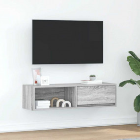 TV Cabinet Grey Sonoma Engineered Wood Medium TV Cabine...