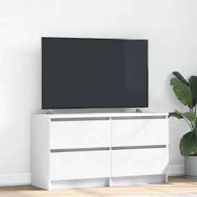 TV Cabinet White Engineered wood Medium TV Cabinet Rect...