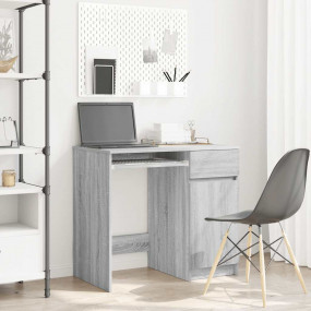 Desk Grey Sonoma Engineered Wood 33.9x19.3x29.9 in Desk