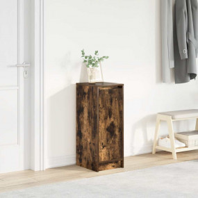 Shoe Cabinet Smoked Oak Engineered wood Compact Shoe Ca...