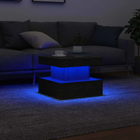Coffee Table Black Oak Engineered wood Medium Coffee Ta...