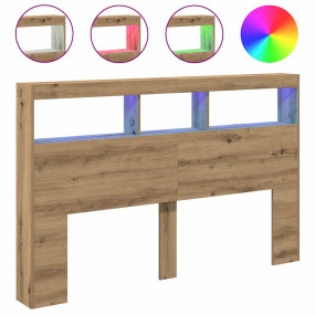 Headboard Cabinet Artisan Oak Engineered wood 63 x 6.7 ...