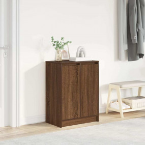 Shoe Cabinet Brown Oak Engineered Wood Medium Shoe Cabi...