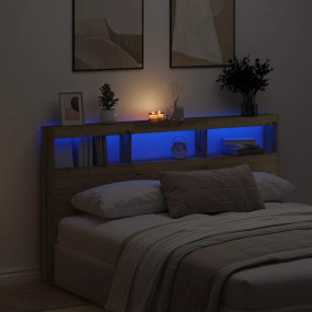 Headboard Cabinet Artisan Oak Engineered wood 70.9 in w...