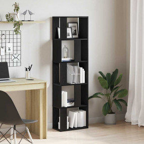 Book Cabinet Black oak Engineered wood Tall Book Cabine...