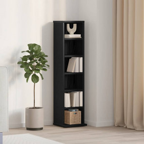 CD Cabinet Black Oak Engineered Wood Compact Modern Des...