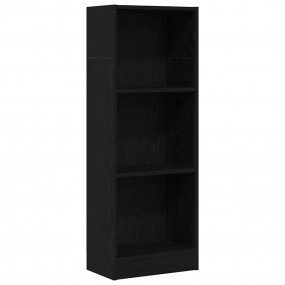 Bookcase Black Oak Engineered Wood Medium Bookcase Rect...