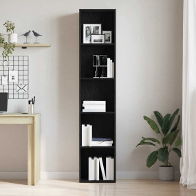 Book Cabinet Black Oak Engineered wood Tall Book Cabine...