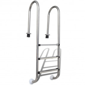 Pool Ladder Silver Stainless Steel 304