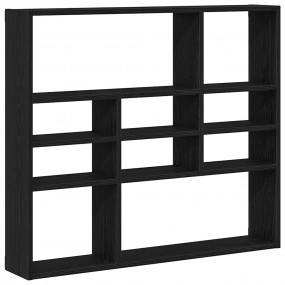 Wall Shelf Black Oak Engineered Wood 35.4x6.3x30.7 in W...