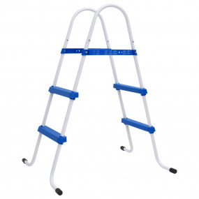 Pool Ladder Blue and white Steel frame and plastic step...
