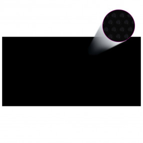 Pool Cover Black Polyethylene with air chambers 157.5 x...