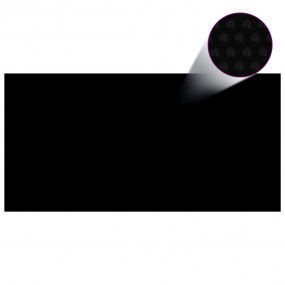Pool Cover Black Polyethylene 236.2 x 118.1 in Lightwei...