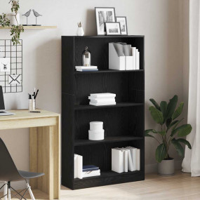 Bookcase Black oak Engineered wood 31.5x9.4x56.3 in Boo...