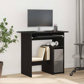Desk Black Oak Engineered Wood 31.5 in Desk Rectangular