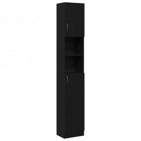 Bathroom Cabinet Black oak Engineered wood Tall Bathroo...