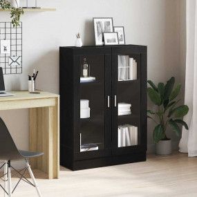 Book Cabinet Black oak Engineered wood Medium Book Cabi...